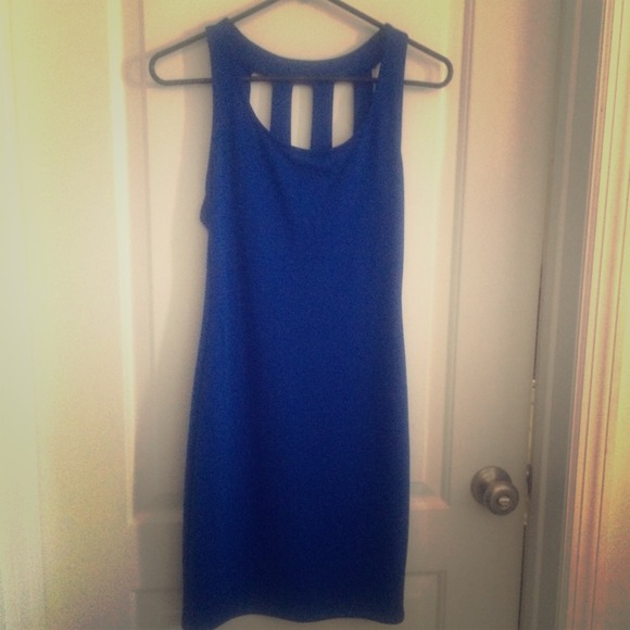Electric blue dress!