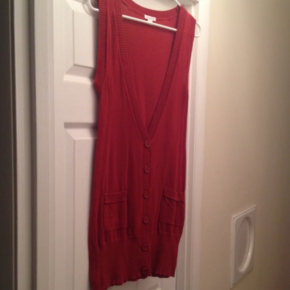 Sleeveless cardigan dress