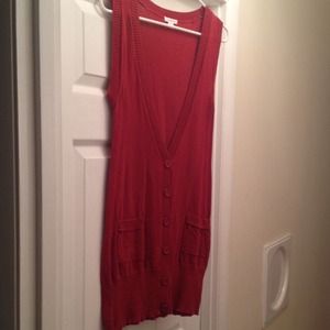 Sleeveless cardigan dress