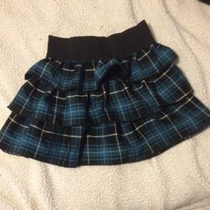 a plaid skirt