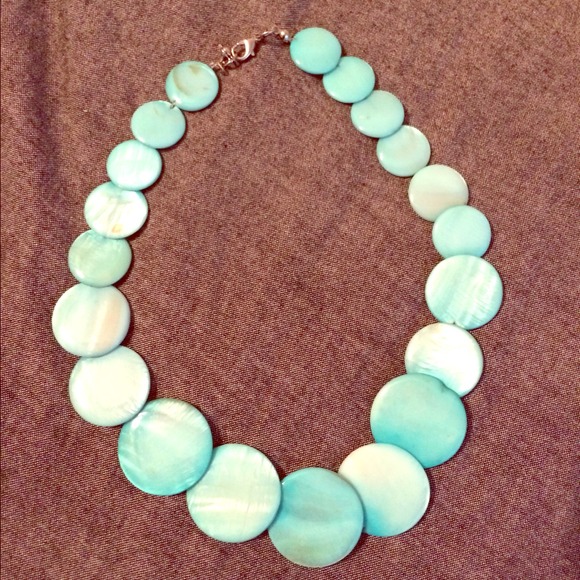 Franchescas teal blue necklace