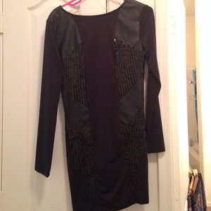 Long sleeve mini dress