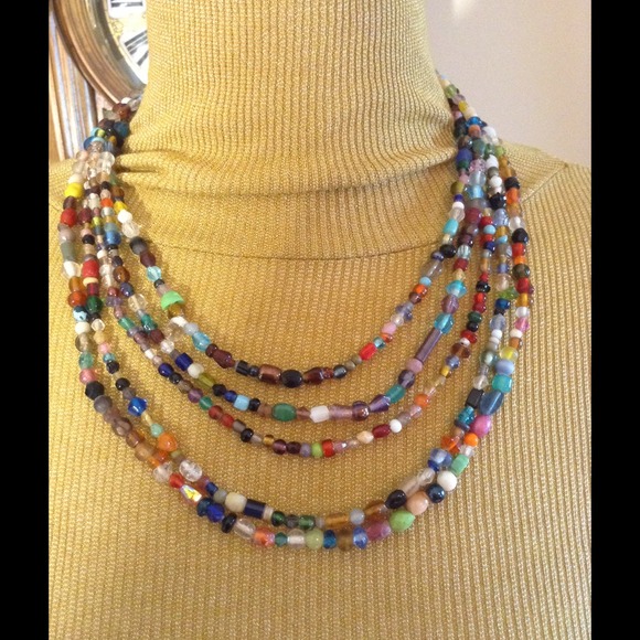 Jewelry - beaded necklace in all colors of the rainbow!