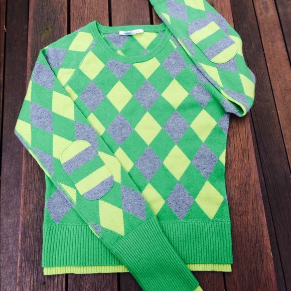 Alice + Olivia argyle sweater