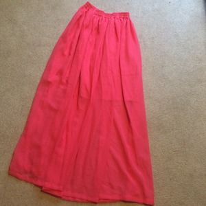 Coral Maxi skirt.  Awesome skirt!