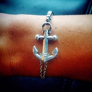 Silver Anchor Bracelet