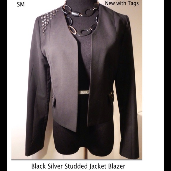 New! Forever 21 Black Studded Jacket Blazer
