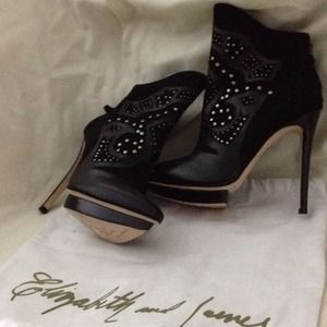 Alice and Olivia Denby studded leather&suede boots