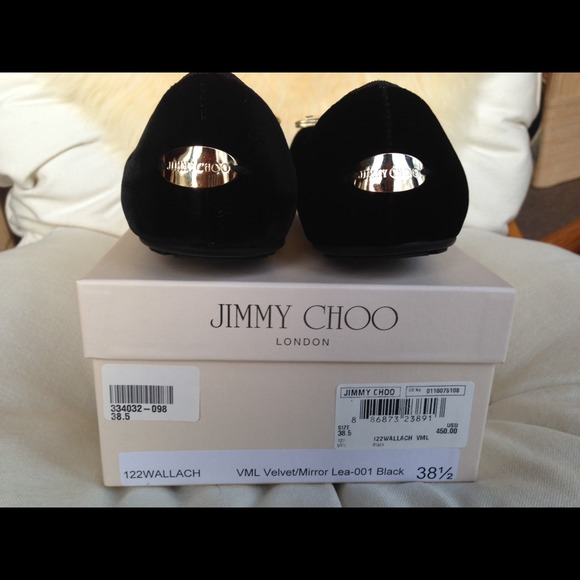 Jimmy Choo Wallach ballet flats Black Beige Leather ref  Jimmy Choo Wallach Cap toe Flats