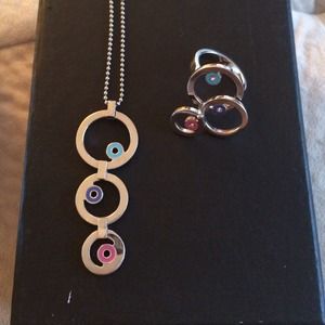 ❌SOLD❌Swatch necklace and ring set
