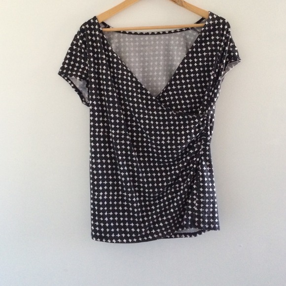 Merona navy blue/white shirt