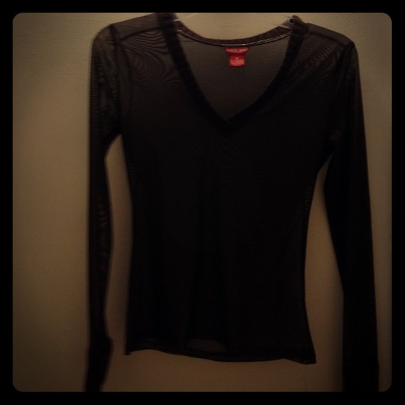 Sheer long sleeve top