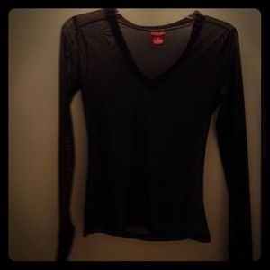 Sheer long sleeve top