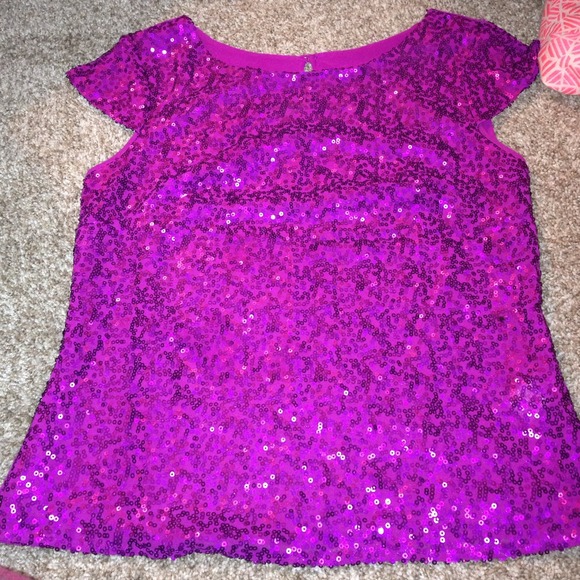Purpleish sequined shirt :)