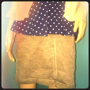 Stretchy Army Green Miniskirt