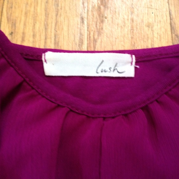 Lush Peplum Purple Ruffled Tank Top! - Picture 3 of 3