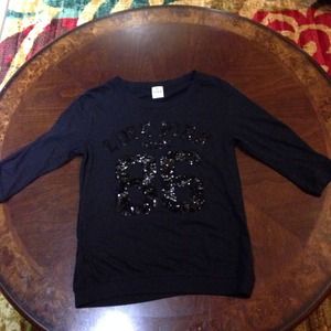🚫Sold🚫Victoria's Secret Pink black tee Size M