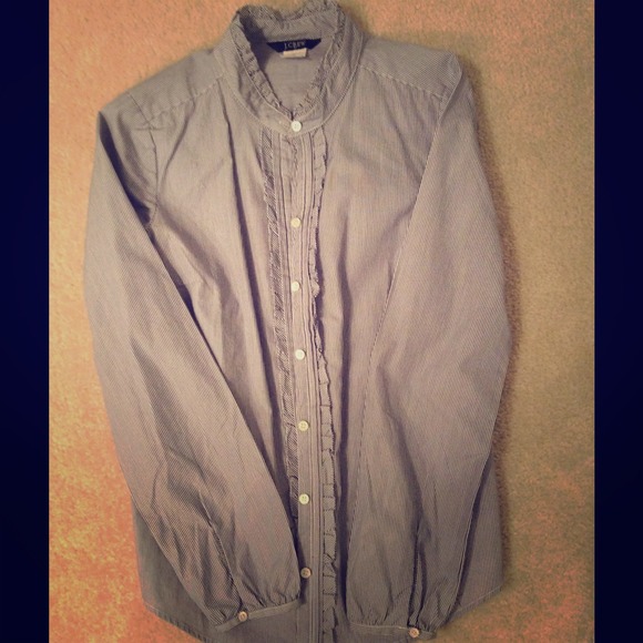 J.crew striped shirt with ruffles, **sold**