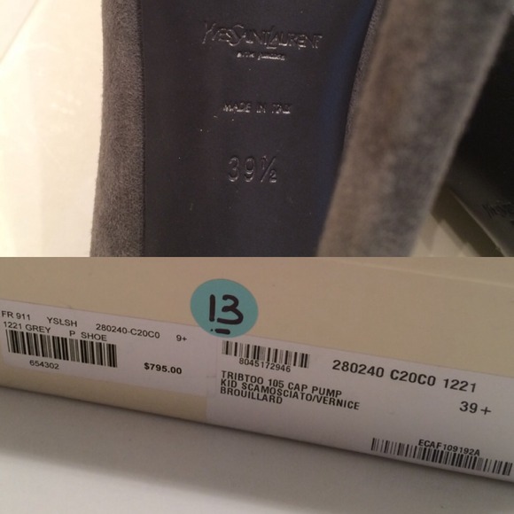 🚫SOLD🚫 🎉HOST PiCK🎉 YSL GREY SHOES - Picture 3 of 4