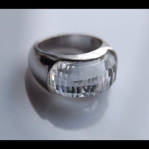 Swarovski Clear Crystal channel set ring