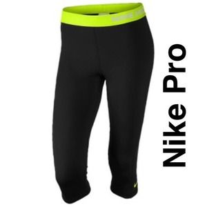 Nike Pro Yellow Capri pants