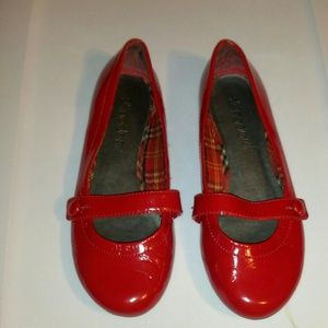 Red Mary Janes