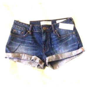 Denim Low Rise Shorts