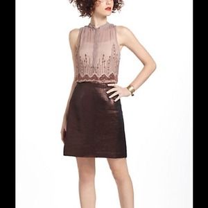 Anthropologie Brocade Shimmer Skirt