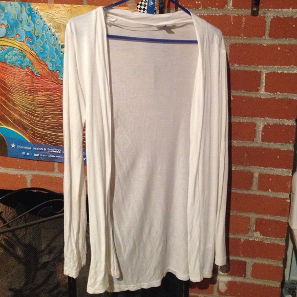 White cardigan