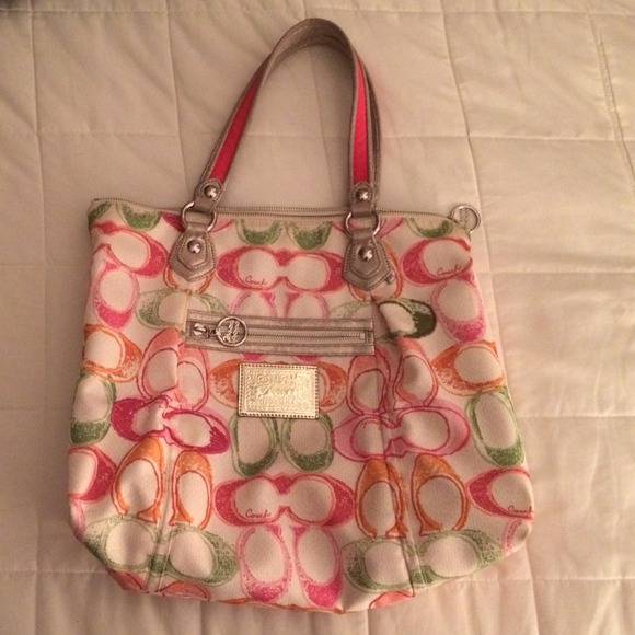 Coach poppy handbag with dustbag