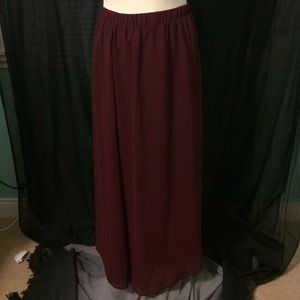 Burgundy maxi skirt