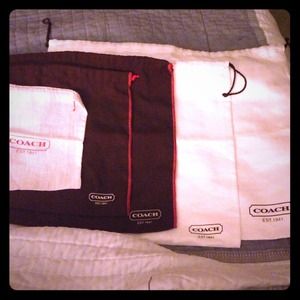 Bundle of coach dustbags