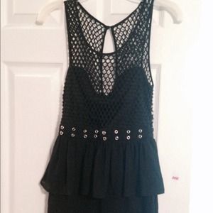 Black peplum dress