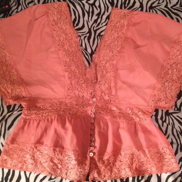 Coral lace top