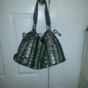 Green oversized purse