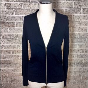 Black Zip-round Cardigan