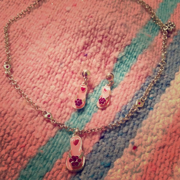 BUNDLE! Flip Flop Jewelry and PINK Keychain!