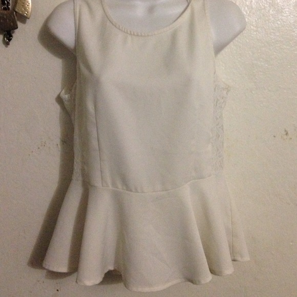 Peplum white shirt