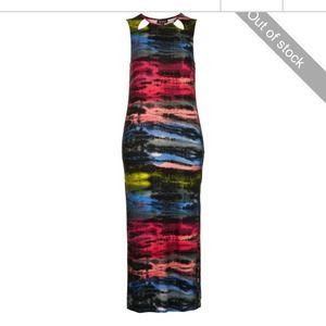 Topshop electric ray midi dress