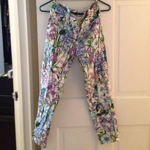 REDUCED!!! Zara Floral Trousers SMALL
