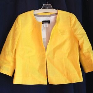 J Crew sunshine yellow linen jacket