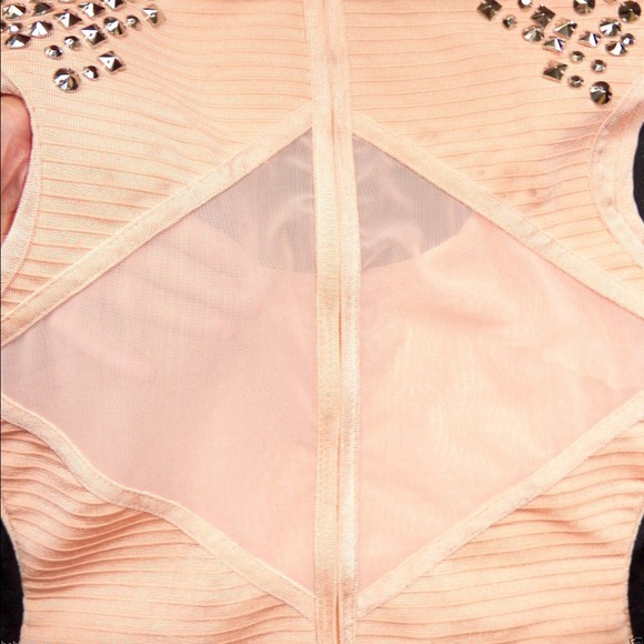 BEBE bodycon coral dress - Picture 2 of 4