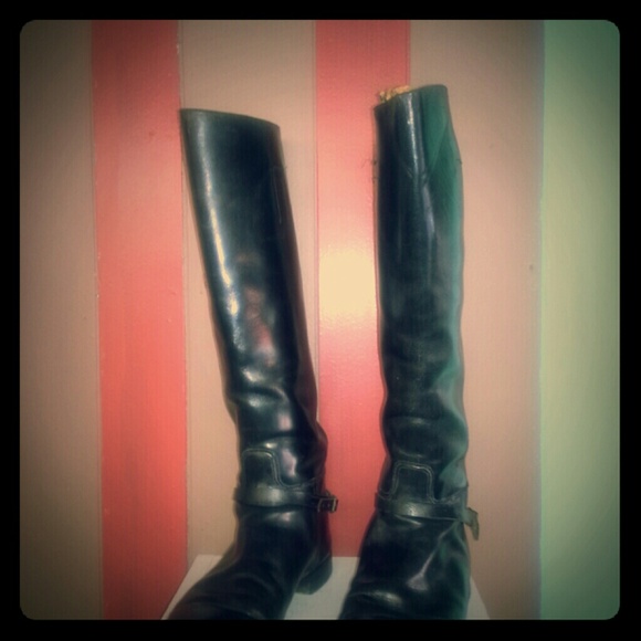 Black mens leather riding booys - Picture 1 of 1