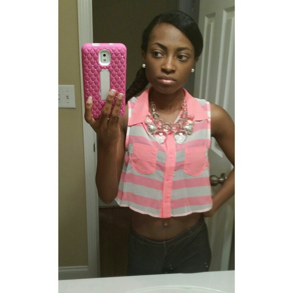 Love Culture Striped Cropped Shirt - Picture 2 of 3