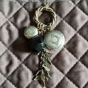 Vintage double locket necklace