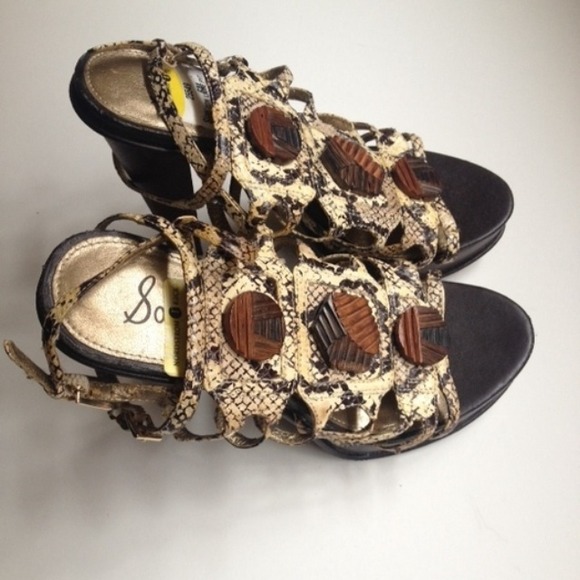 Sam Edelman Snake Print Heels