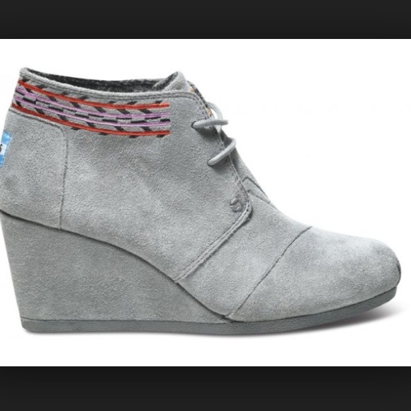 HOLD! Toms Grey Suede Booties