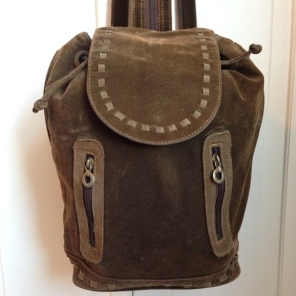Suede backpack