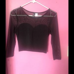 Black crop top