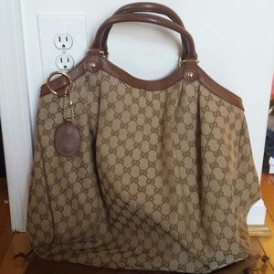 Authentic Gucci Sukey Original Large Canvas Tote